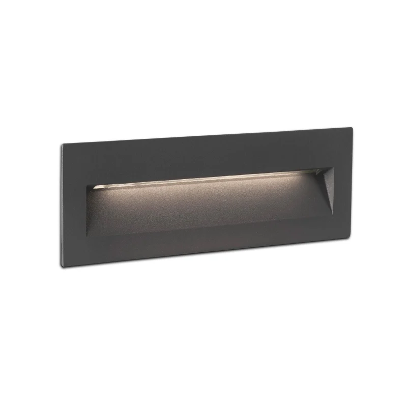 FLAT Dark grey recessed lamp